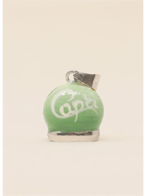 campanella di capri dipinta con limoni in argento 925 Capri Bell | CAMPANELLADIPINTALIMONIBASEOROVERDE